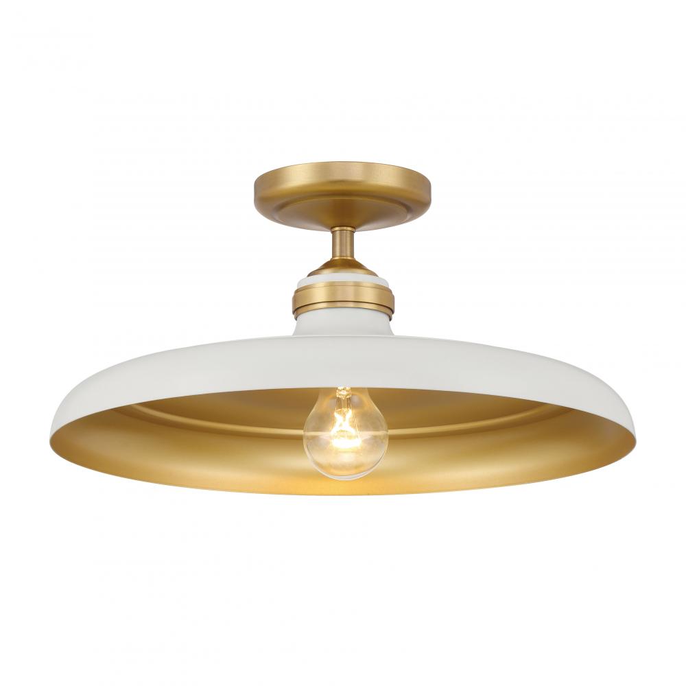 CROWNE - 1 LIGHT SEMI FLUSH