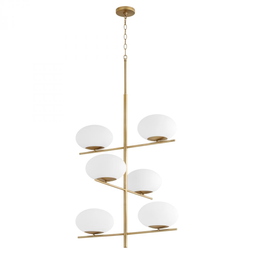 Pod Chandelier Aged Brass - Large
