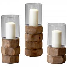 Cyan Designs 04741 - Hex Nut Candleholder Natural Wood - Large