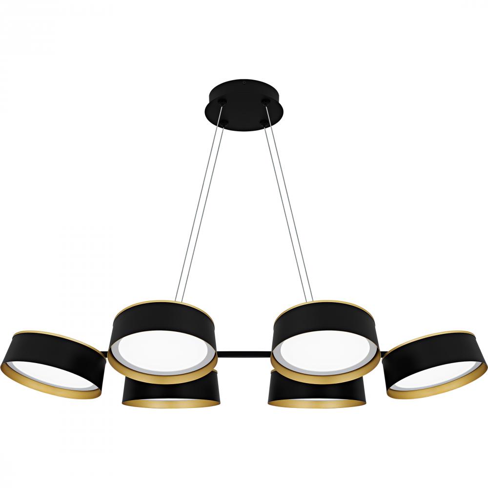 Byrnes Matte Black Linear Chandelier