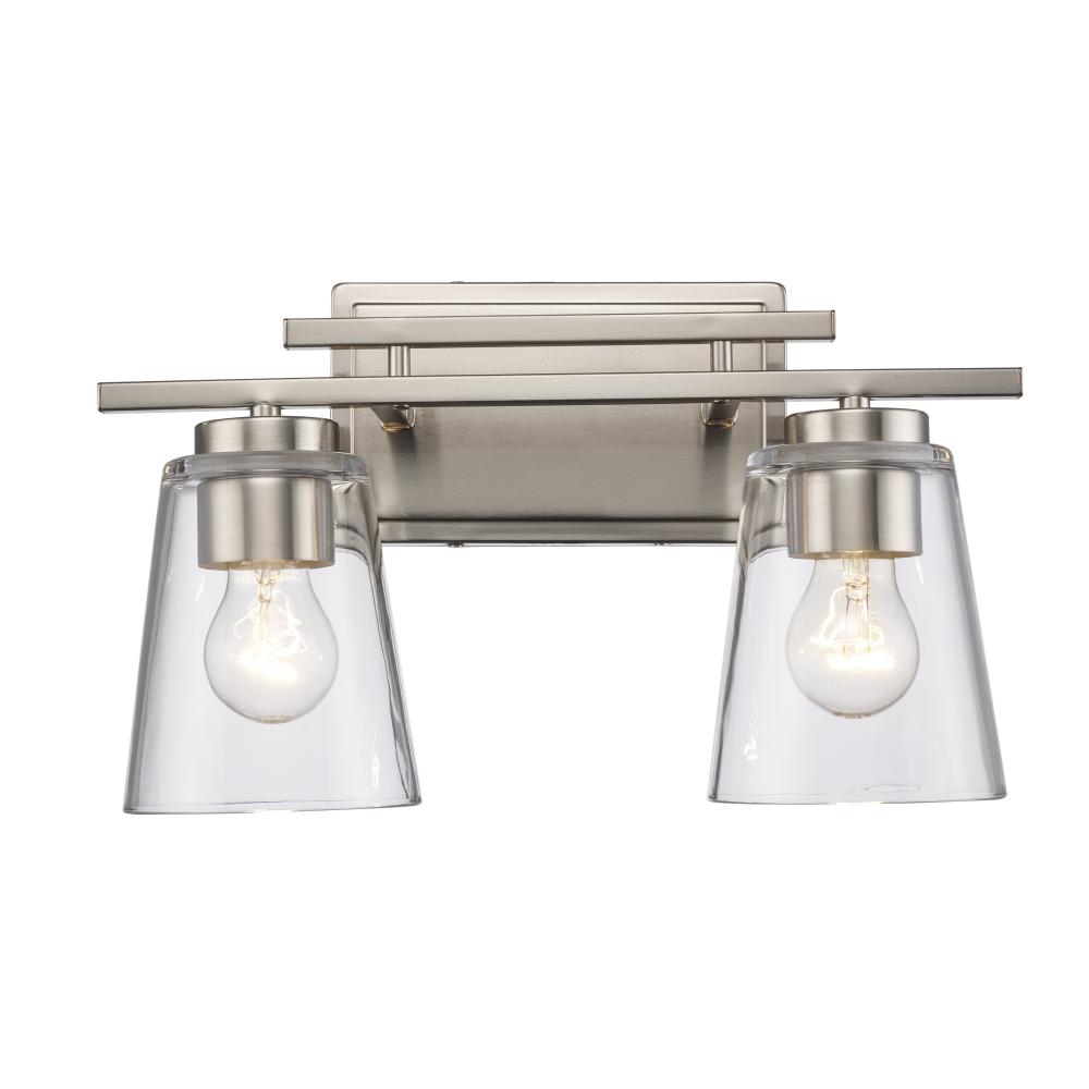 2LT VANITY-CL TAPERED-BN