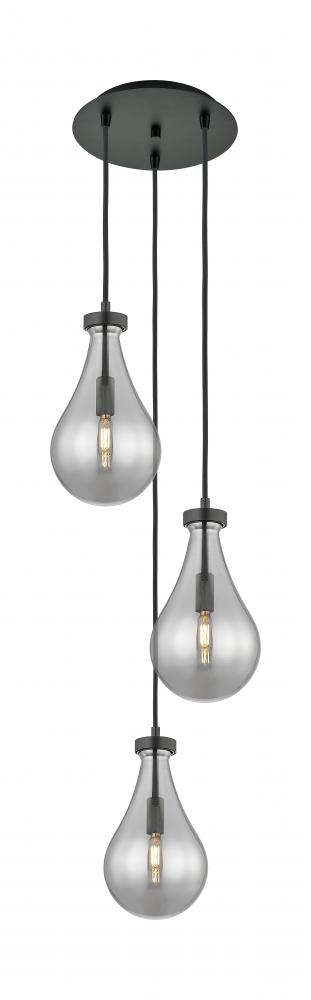 Owego - 3 Light - 13 inch - Matte Black - Multi Pendant