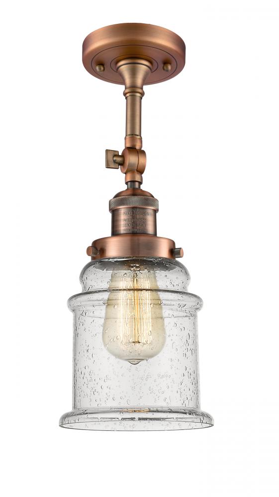 Canton - 1 Light - 6 inch - Antique Copper - Adjustable Semi-Flush Mount