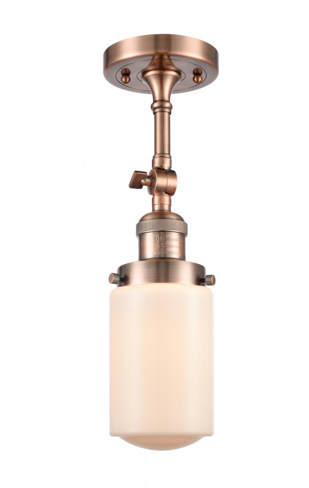 Dover - 1 Light - 5 inch - Antique Copper - Adjustable Semi-Flush Mount