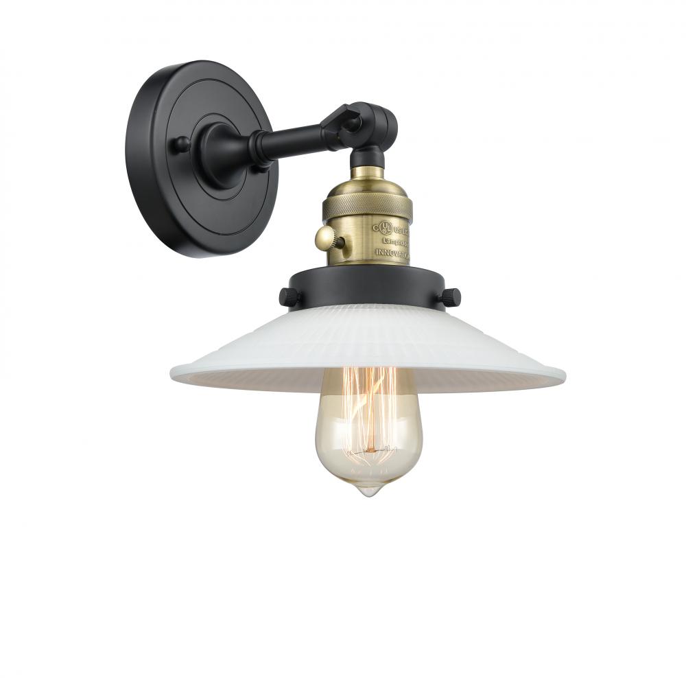 Halophane - 1 Light - 9 inch - Black Antique Brass - Adjustable Sconce