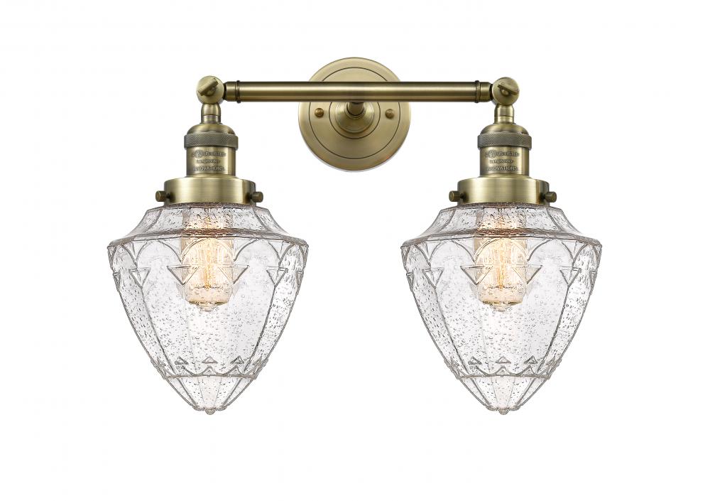 Bullet - 2 Light - 18 inch - Antique Brass - Adjustable Bath Vanity Light