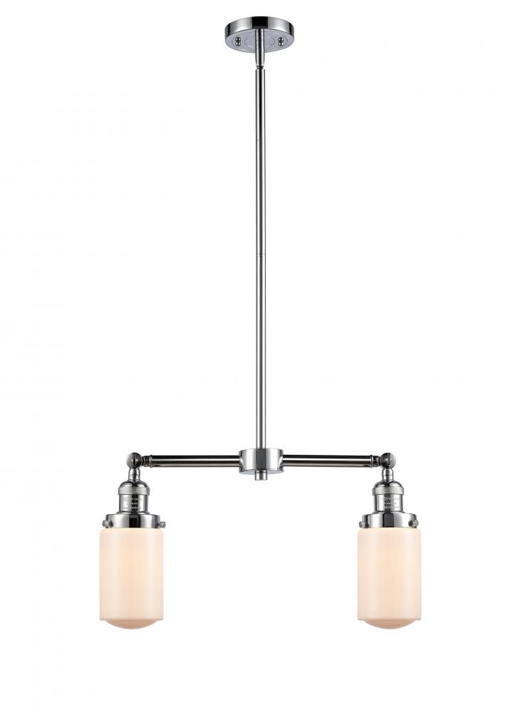 Dover - 2 Light - 21 inch - Polished Chrome - Stem Hung - Adjustable Island Light