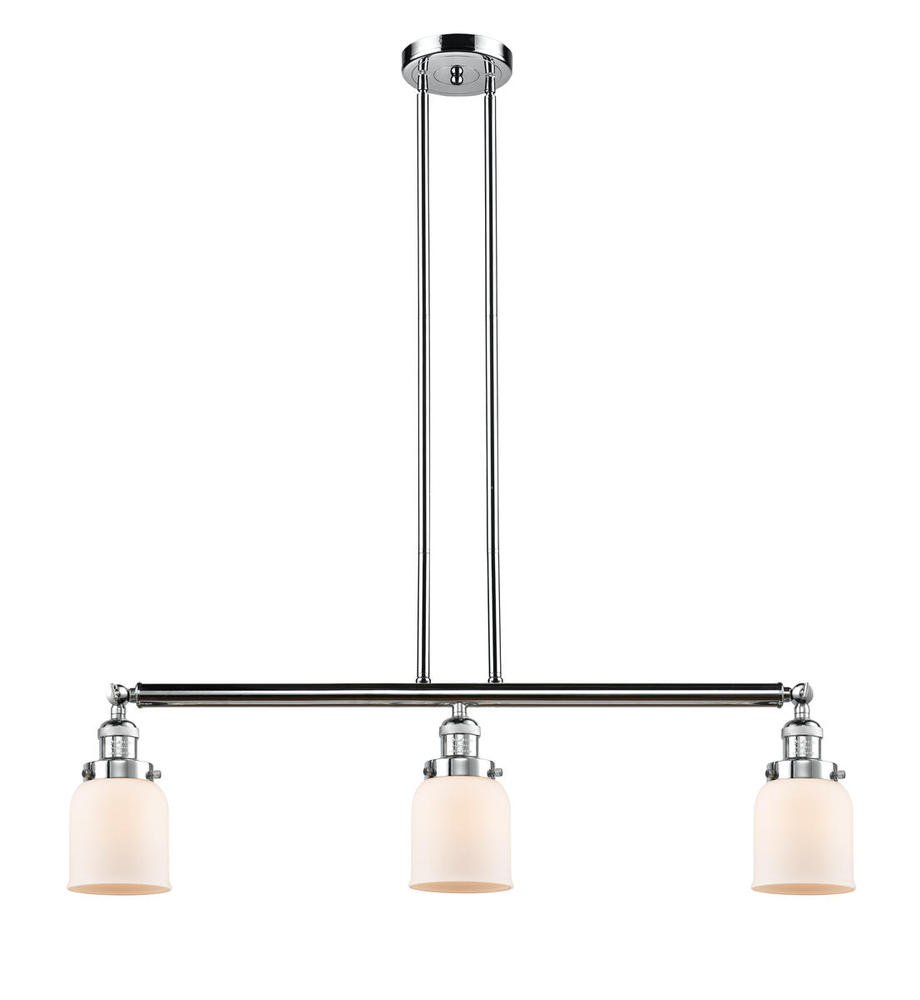 Bell - 3 Light - 38 inch - Polished Chrome - Stem Hung - Adjustable Island Light