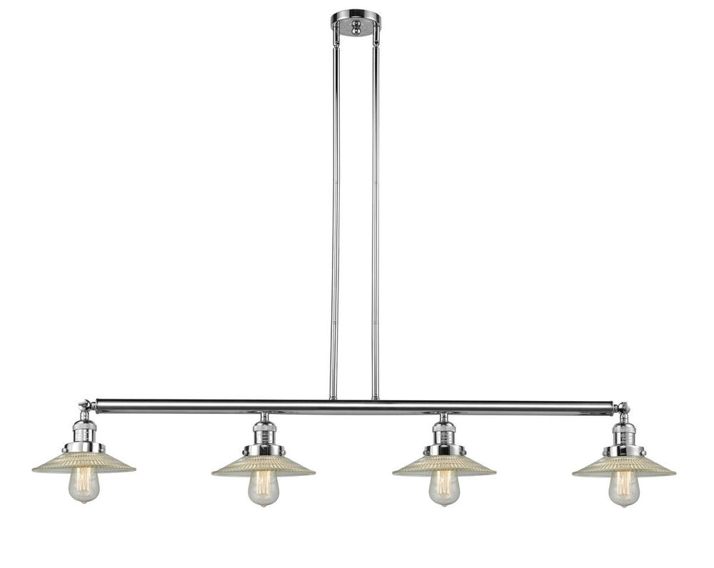 Halophane - 4 Light - 53 inch - Polished Chrome - Stem Hung - Adjustable Island Light