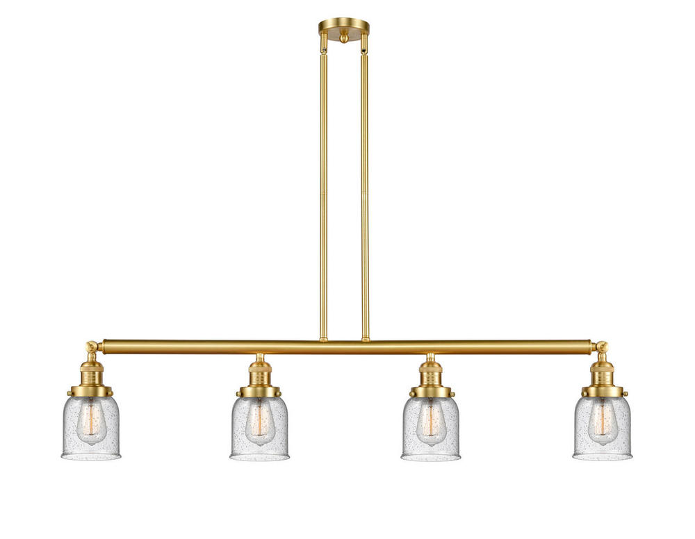 Bell - 4 Light - 50 inch - Satin Gold - Stem Hung - Adjustable Island Light