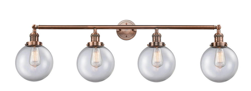 Beacon - 4 Light - 44 inch - Antique Copper - Adjustable Bath Vanity Light