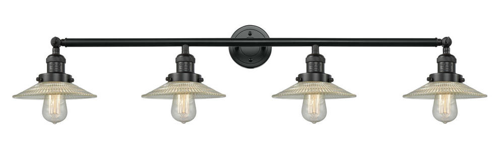 Halophane - 4 Light - 45 inch - Matte Black - Adjustable Bath Vanity Light
