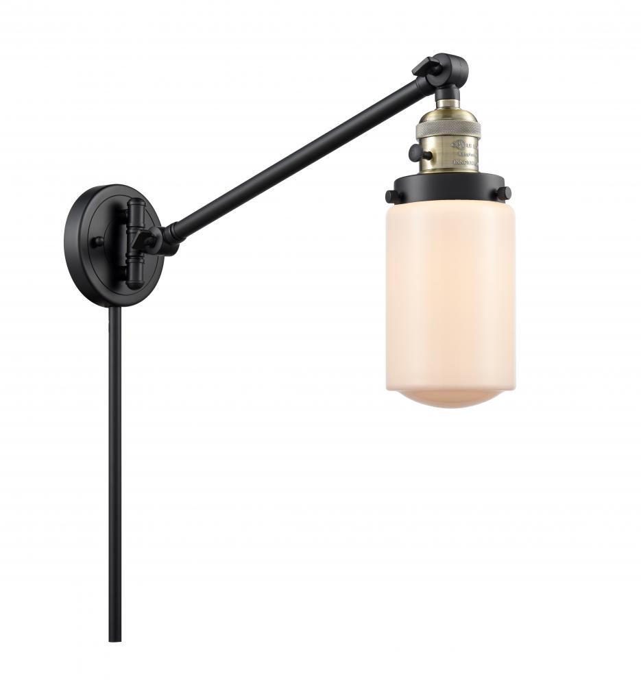 Dover - 1 Light - 5 inch - Black Antique Brass -Adjustable Swing Arm