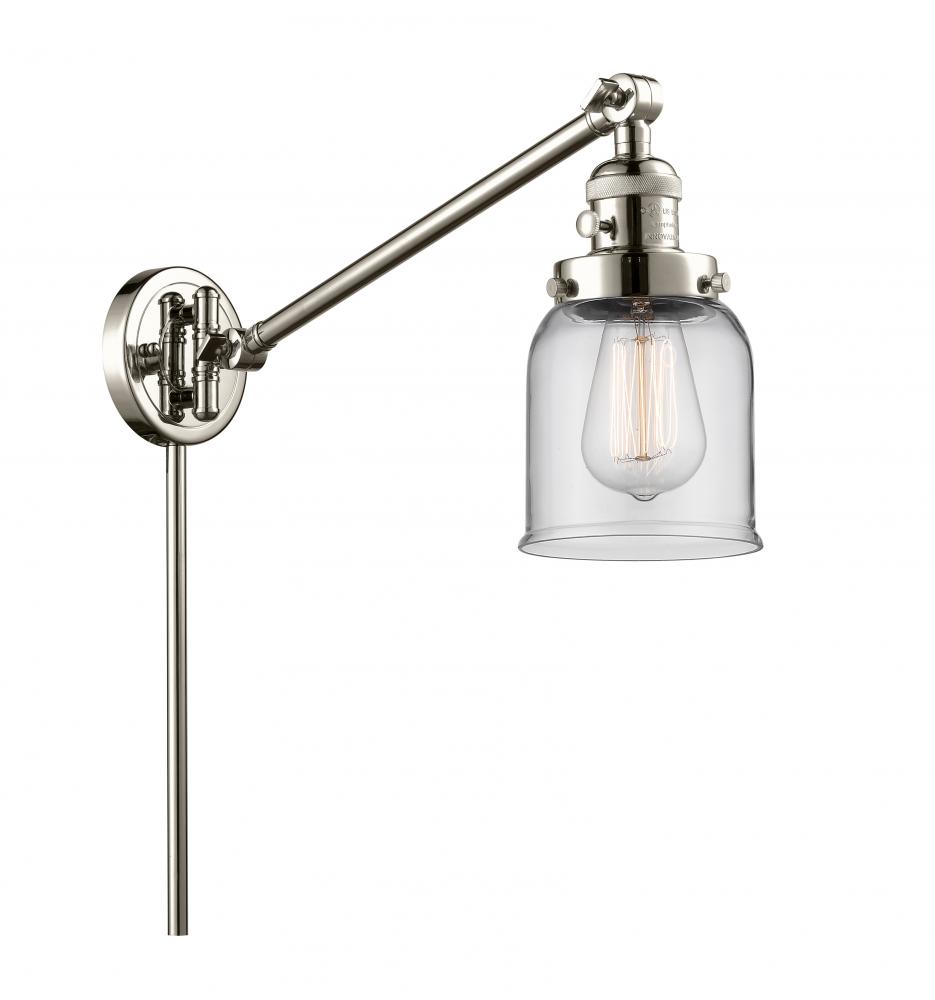 Bell - 1 Light - 8 inch - Polished Nickel -Adjustable Swing Arm