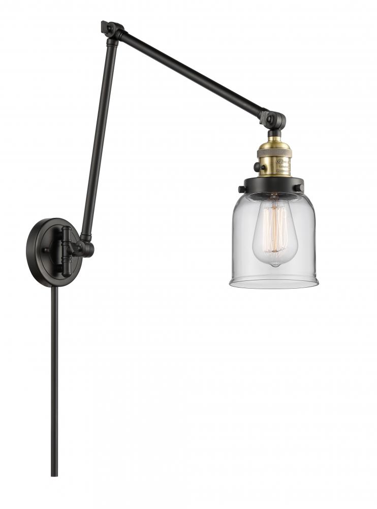 Bell - 1 Light - 8 inch - Black Antique Brass -Adjustable Swing Arm