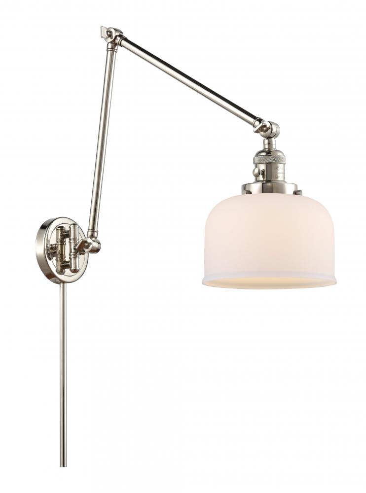 Bell - 1 Light - 8 inch - Polished Nickel -Adjustable Swing Arm
