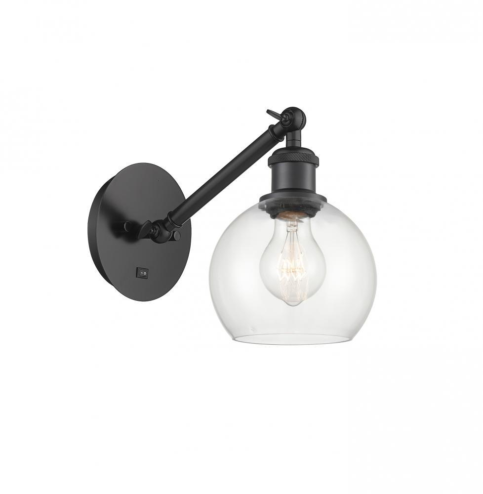 Athens - 1 Light - 6 inch - Matte Black - Adjustable Sconce