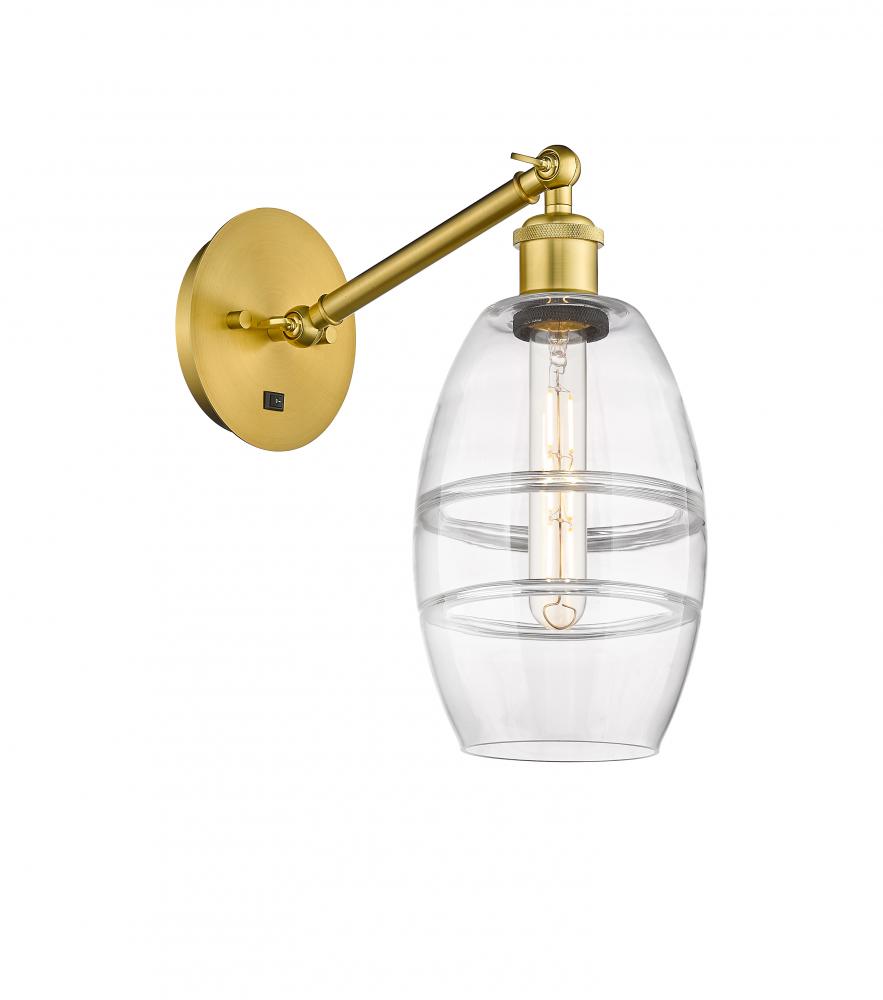 Vaz - 1 Light - 6 inch - Satin Gold - Adjustable Sconce
