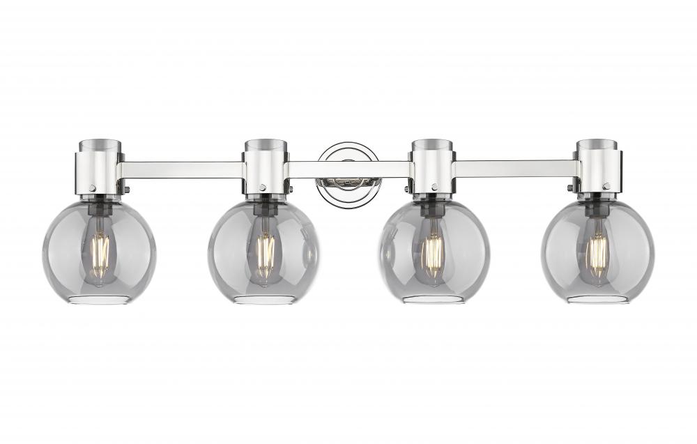 Lawton Sphere - 4 Light - 27 inch - Polished Nickel - Bath Vanity Light