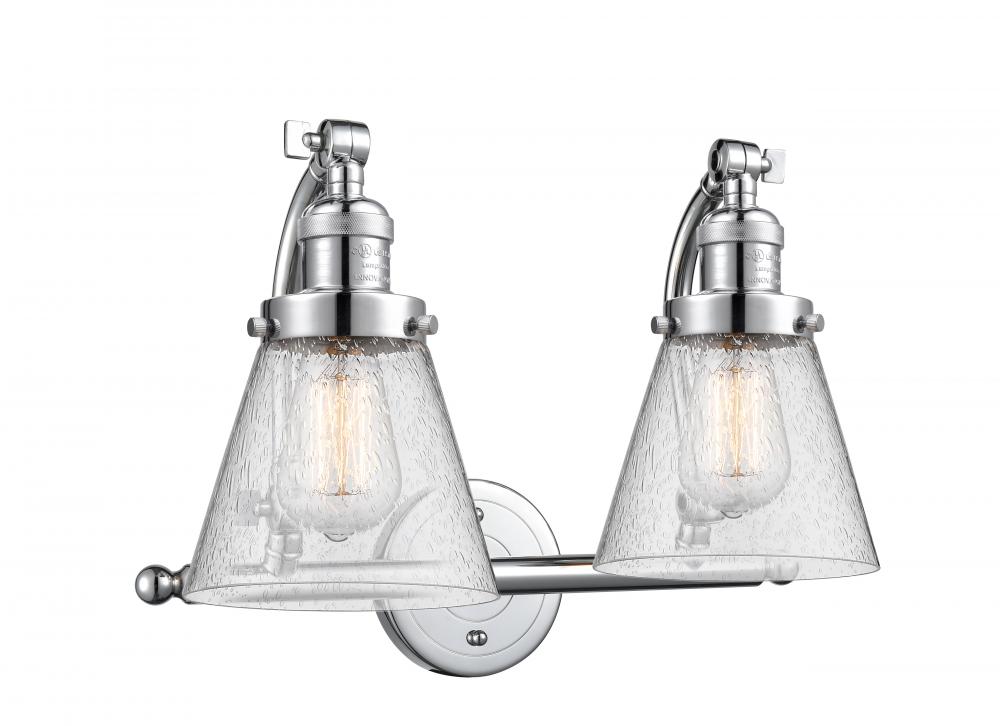 Cone - 2 Light - 18 inch - Polished Chrome - Adjustable Bath Vanity Light