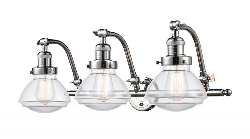 Olean - 3 Light - 29 inch - Polished Chrome - Adjustable Bath Vanity Light