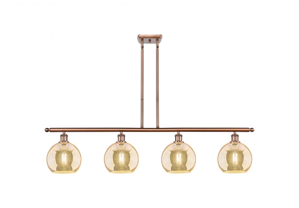 Athens - 4 Light - 48 inch - Antique Copper - Cord hung - Island Light