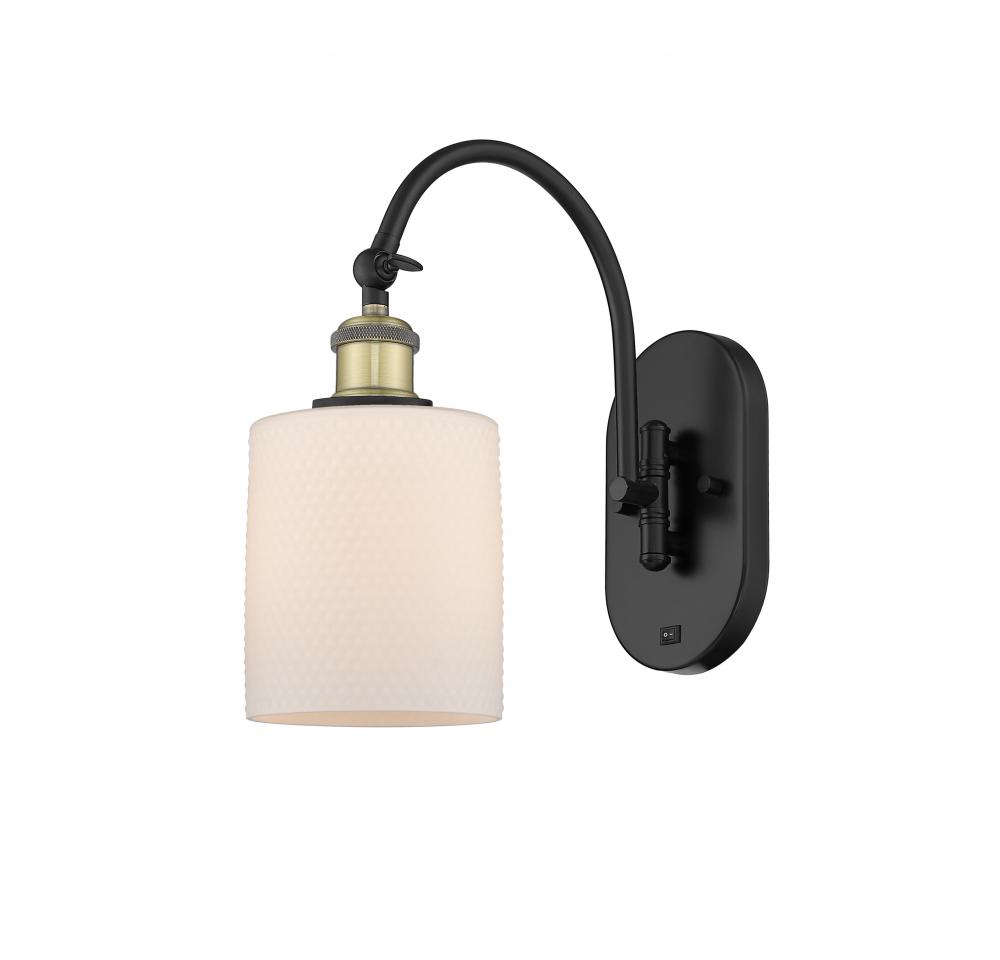Cobbleskill - 1 Light - 5 inch - Black Antique Brass - Adjustable Swing Arm