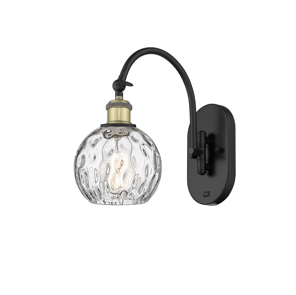 Athens Water Glass - 1 Light - 6 inch - Black Antique Brass - Adjustable Swing Arm