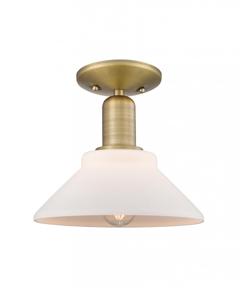 Orwell - 1 Light - 8 inch - Black Antique Brass - Semi-Flush Mount