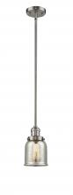 Innovations Lighting 201S-SN-G58-LED - Bell - 1 Light - 5 inch - Brushed Satin Nickel - Stem Hung - Mini Pendant