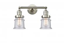 Innovations Lighting 208-SN-G184S-LED - Canton - 2 Light - 17 inch - Brushed Satin Nickel - Adjustable Bath Vanity Light