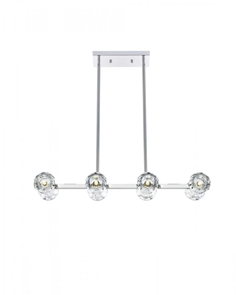 Eren Pendant L31" W8" H3.5" L8 Chrome